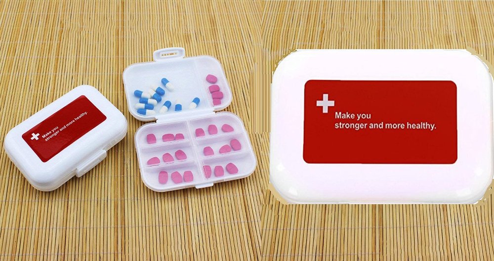 Dayalu Tablet Pill Organizer Box With Snap Lids | 7-Day AM/PM | Large Compartments For Bigger Pills (2 Pcs)