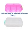 Yeeho Pill Case (2 Pack) - Portable Small Supplements Tablet Container Box with 10 Compartments - Medicine Capsule Vitamin Organizer Dispenser Holder Storage for Travel Trip Pocket Purse(Pink+White) view 3