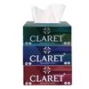 Claret Facial Tissue Box - 200 Pulls, 2-Ply, 3-in-1 Pack - Soft, Strong & Hygienic for Daily Use - Perfect for Face, Hands, Cleaning, Kitchen & Car view 1