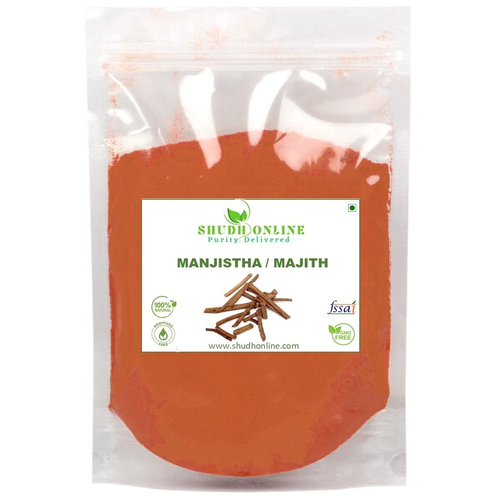 Shudh Online Manjistha Powder, Majith Organic Root Powder (100 Grams), Indian Madder (Eating, Skin whitening, Face, Hair), Manjishtha, Manjishta, Manjishta, Manjista