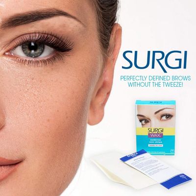 Surgi Wax Eyebrow Ready To Use Wax Strips 28 Strips, 2 Pack