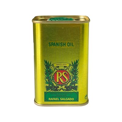 Rafael Salgado RS Olive Pomace Oil Blended with Extra Virgin Olive Oil | Good for Indian Cooking and Deep Frying | Made & Packed in Spain | Tin Pack - 175ml
