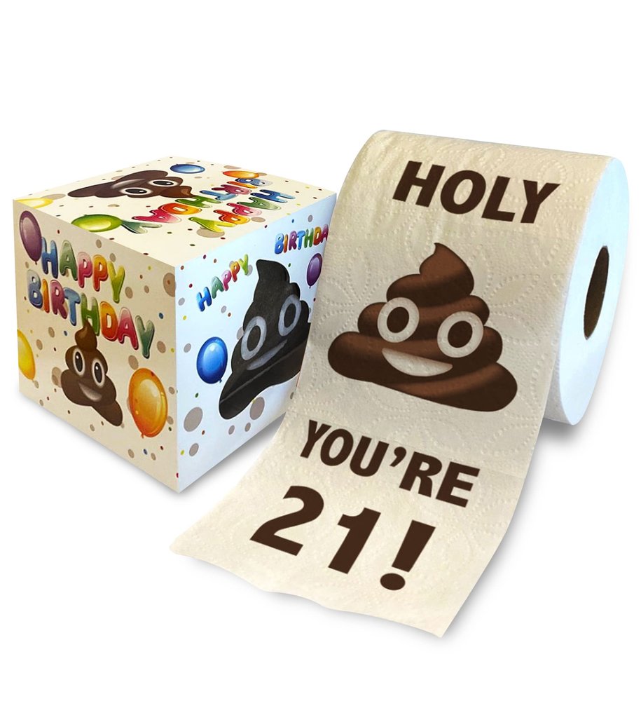 Happy 21st Birthday Toilet Paper Prank Funny Gag Gift!
