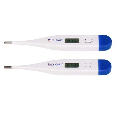 Dr. Odin DMT 101 Digital Thermometer With Quick Measurement of Oral & Underarm Temperature in Celsius & Fahrenheit | 20 Seconds Fast Reading for Kids & Adults | Professional & Personal Use (Pack of 2)