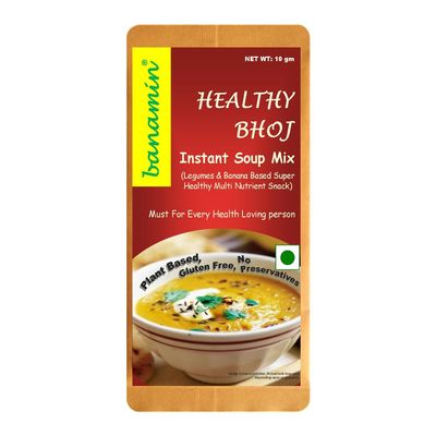 BANAMIN Protein Rich Vegetable Soup Mix 10g x 10 Sachets | Instant | Gluten-Free | Low GI | No Starch | No Preservatives | Vegan | Plant-Based | Diabetic Friendly