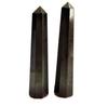 Jet Black Tourmaline Obelisk Set Of 2 Gemstone Jumbo 6 Facet Aura Rock Free 40 Pages Jet International Crystal Therapy IMAGE IS JUST A REFERENCE. view 1