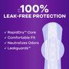 Always Discreet Incontinence Pads for Women and Postpartum Pads, Extra Heavy, 33 CT, up to 100% Bladder Leak Protection view 2