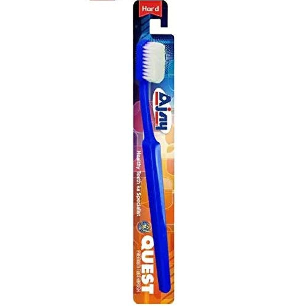 Ajay Quest Toothbrush,Hard (Pack Of 10),Adult,Manual,Blue