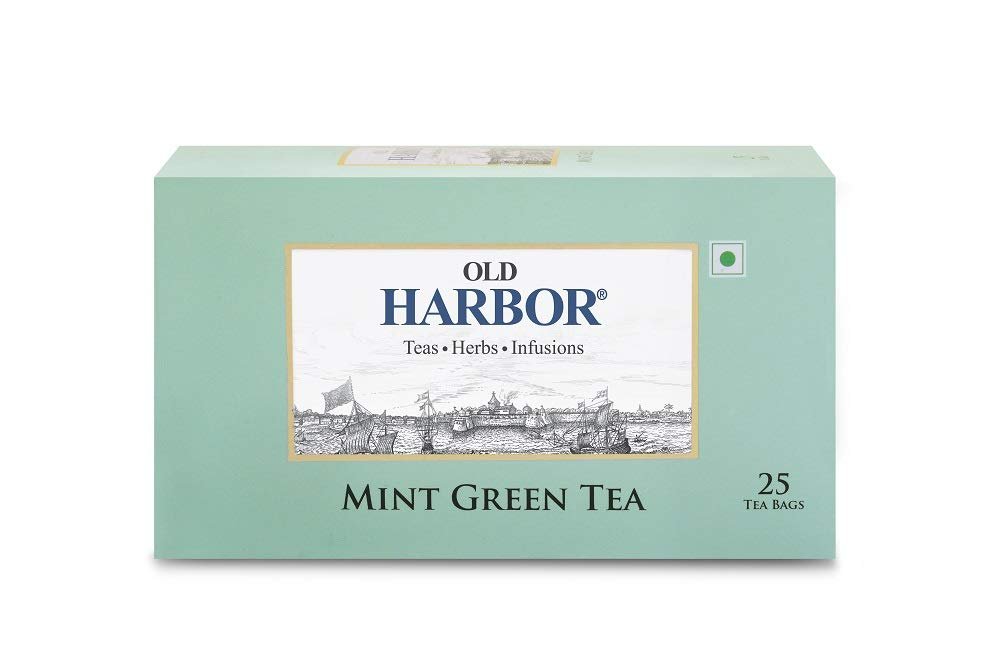 Old Harbor Mint Tea 25 Tea Bags (Mint) | Refreshing & Relaxing Mint Tea | Double-Chamber Staple-Free Tea Bags
