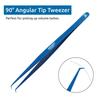 90 Angular Volume Tweezers (Blue Titanium Coated.) view 3