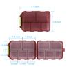 2PCS Travel Pill Organizer, Portable Pill Case, Pill Box Dispenser, with 10 Compartments for Different Medicines view 3