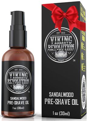 Pre Shave Oil for Men - Best Shaving Oil with Sandalwood for Safety Razor, Straight Razor - For the Smoothest, Irritation Free Shave