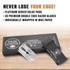 Double Edge Razor Blades - Mens Safety Razor Blades for Shaving - Platinum Japanese Stainless Steel Double Razor Shaving Blades for Men for a Smooth, Precise and Clean Shave - 50 Count view 2