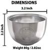 Stainless Steel Shaving Soap Bowl- Shaving Mug for Shave Cream & Soap- Double Layer, Unbreakable Shaving Cup for Wet Shave view 2