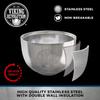 Stainless Steel Shaving Soap Bowl- Shaving Mug for Shave Cream & Soap- Double Layer, Unbreakable Shaving Cup for Wet Shave view 3