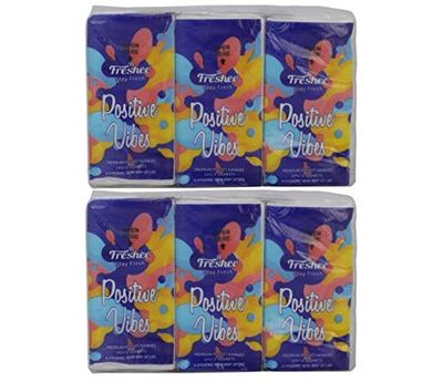 Freshee 3 Ply 6 In 1 Skin Friendly Pocket Tissue Pack of 2, Hygience And Fresh Tissue Made With 100% Virgin Fibre, Idle For Men And Women