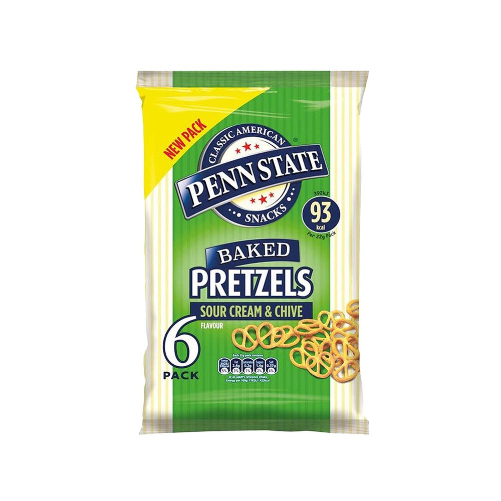 Penn State Sour Cream & Chive Pretzels (Pack of 6)
