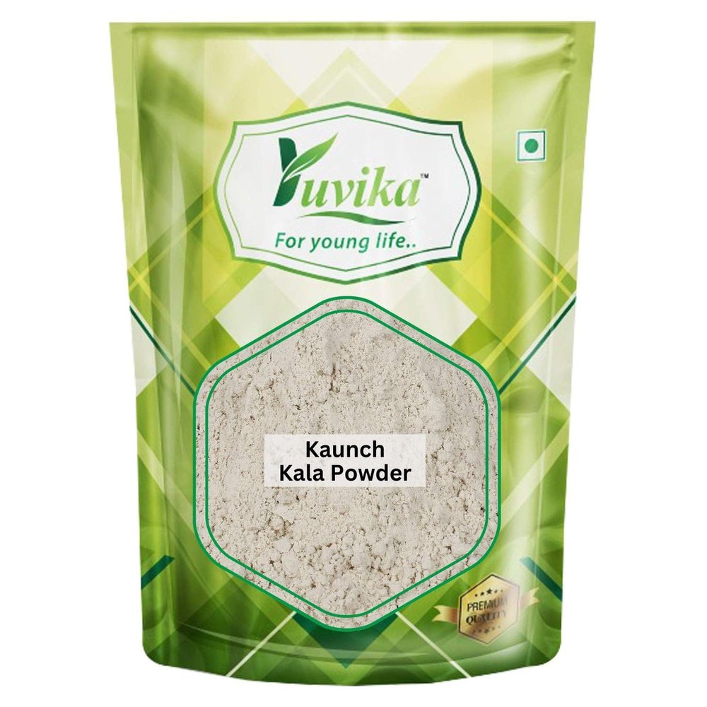 YUVIKA Beej Kaunch Kala Powder (without Peel) - Mucuna Pruriens - Black Kaunch Seeds Powder - Cowhage (200 Grams)