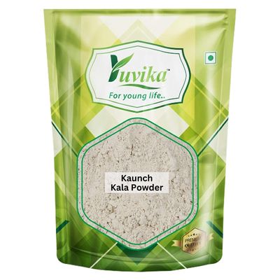 YUVIKA Kaunch Kala Powder (without Peel) - Mucuna Pruriens - Black Kaunch Seeds Powder - Cowhage (100 Grams)