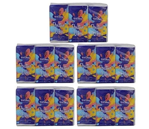 Freshee 3 Ply 6 In 1 Skin Friendly Pocket Tissue Pack of 5, Hygience And Fresh Tissue Made With 100% Virgin Fibre, Idle For Men And Women