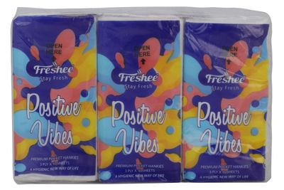 Freshee 3 Ply 6 In 1 Skin Friendly Pocket Tissue, Hygience And Fresh Tissue Made With 100% Virgin Fibre, Idle For Men And Women