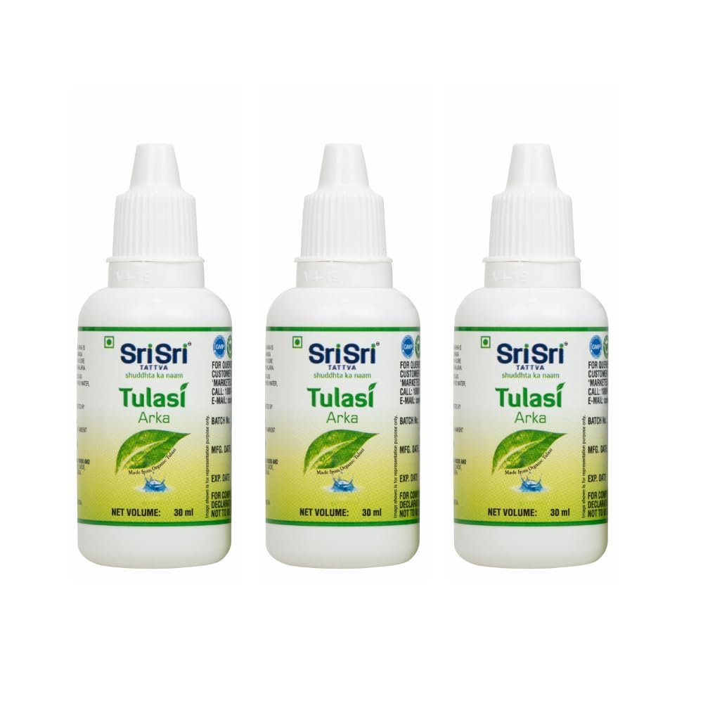 Sri Sri TATTVA shuddhta ka naam Tulasi Arka - Anti-Viral Drop - Natural Immunity Booster For Adults - 30Ml (Pack Of 3)