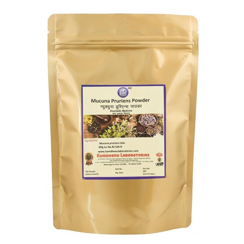 Kamdhenu Mucuna Pruriens Ayurvedic Powder - Kapikacchu Ayurvedic Powder - Kapikachhu Ayurvedic (Pack of 1,250gm)