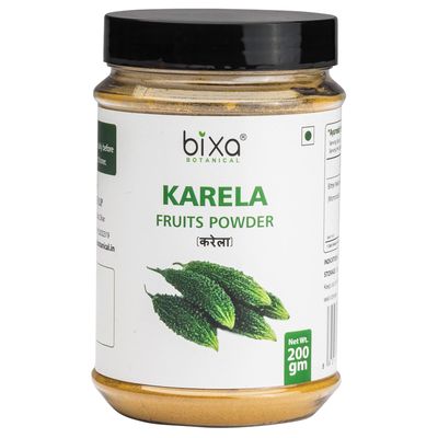 Bixa Botanical Karela Powder/Bitter Melon, Ayurvedic Herb For Blood Sugar Control & Improves Liver Function, Herbal Supplement For Skin And Stomach (7 Oz / 200g)