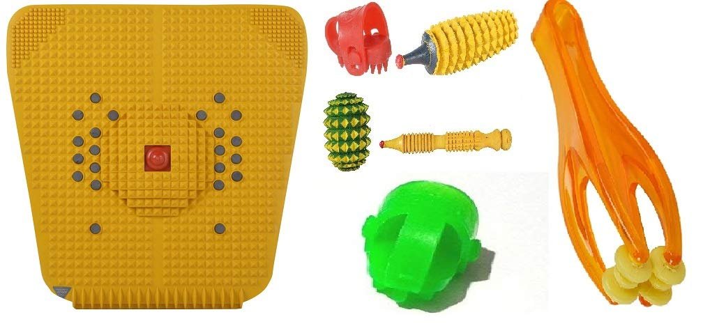 ACi Acupressure India Power Mat with Magnets Pyramids,ACU Kit Set of 6