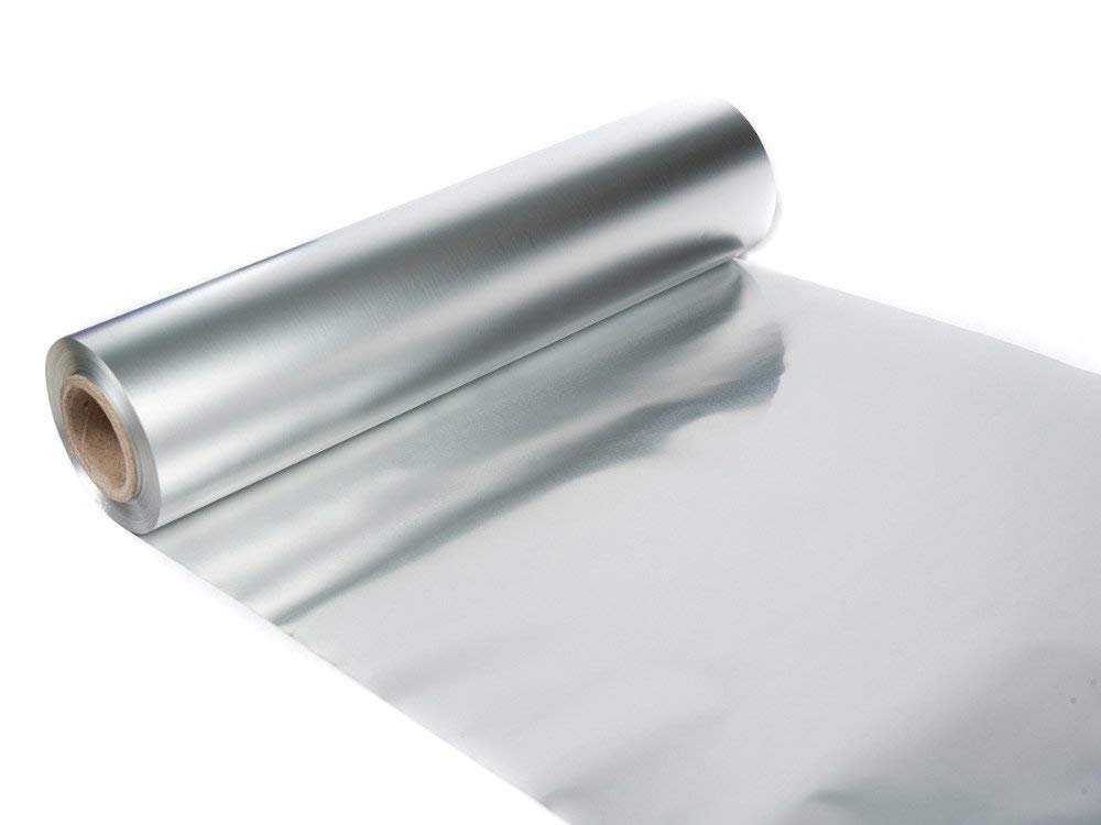 DHWANI ENTERPRISE Silver Aluminium Foil (1Kg Net Width - 300mm & Thickness - 18 microns) WITH CHECK DUSTER CLOTH FREE