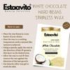 ESTAVITO White Chocolate Hard Beans Depilatory Stripless Wax 400Gm With Free Wooden Applicators Used For Upper Lips, Arms, Legs, Full Body - Women view 2