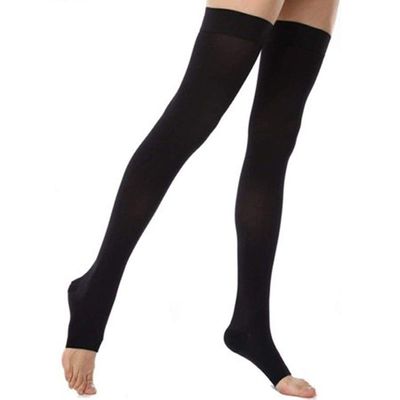 Just rider Medical Anti skid Varicose Veins Graduate Calibrated Compression Socks, Grade-II, Unisex. (BLACK, L)