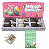 BOGATCHI Chocolate Easter Eggs, 6 pcs and Chocolate Bunnies Gift Set, 12pcs + Holy Bible Key Chain and Free Happy Easter Card view 1