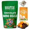 BOGATCHI Chocolate Easter Eggs Filled with Almonds, 200g + Free Happy Easter Card + Holy Bible Key Chain view 1
