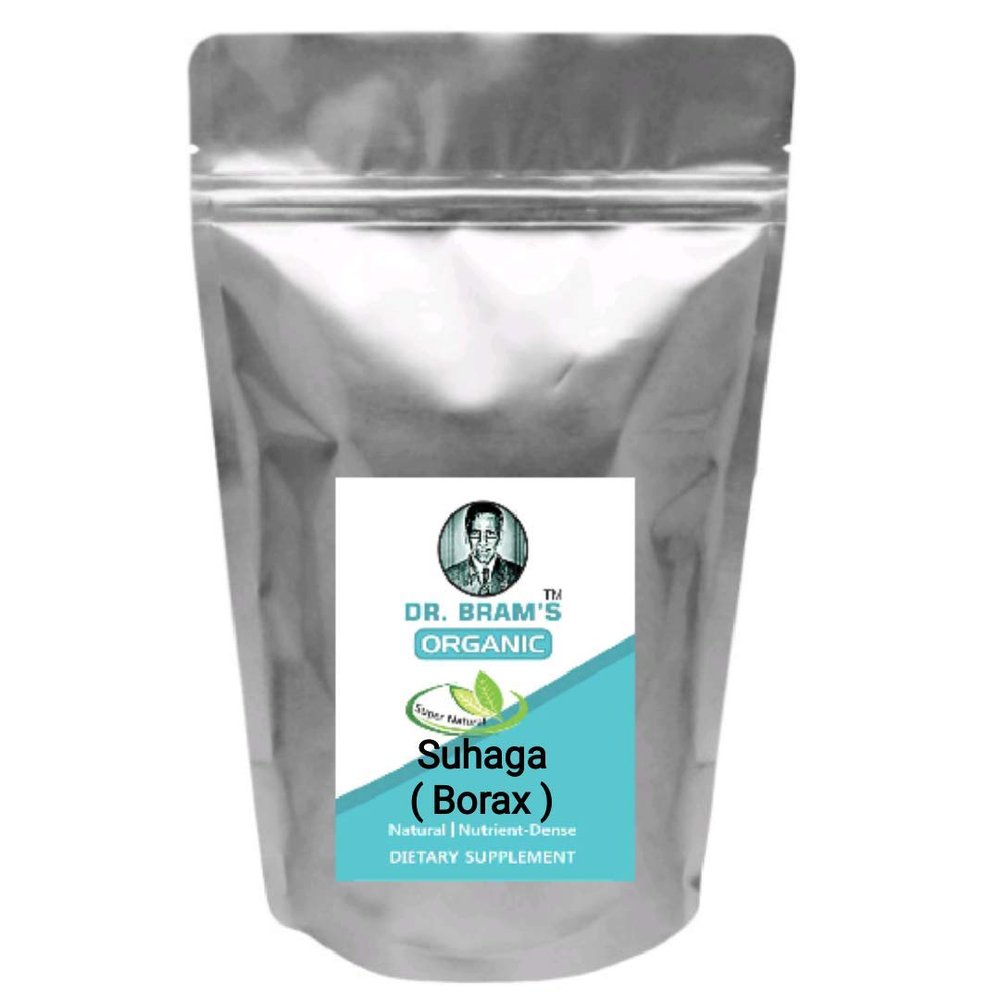 DR.BRAM'S Organic Suhaga Borax  Pure & Natural, Multipurpose Borax Powder for Home, Health, and Beauty Uses - 200g Pack