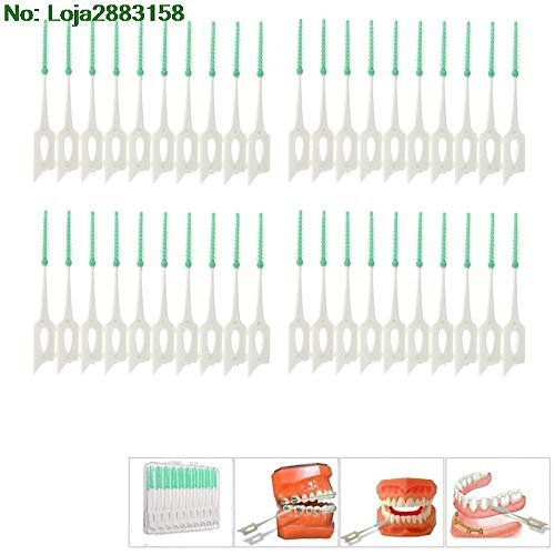 NavaFresh Basics 40Pcs Soft Clean Between Interdental Floss Brushes Dental Oral Care Tool