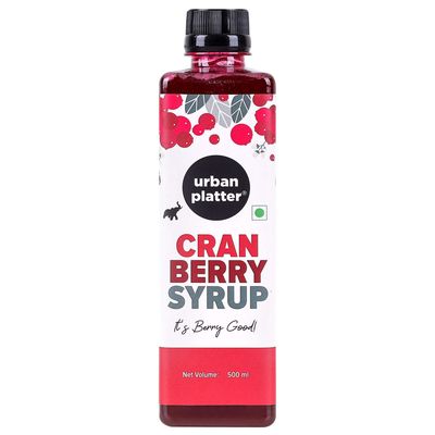 Urban Platter Cranberry Syrup, 500ml [Thick, Real Fruits]