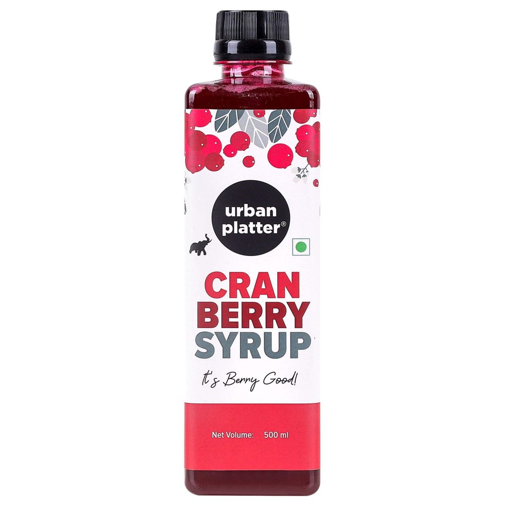 Urban Platter Cranberry Syrup, 500ml [Thick, Real Fruits]