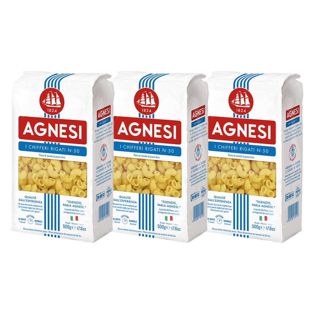 Agnesi Chifferi Pasta, 500g, Pack of 3, Product of Italy