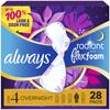 Always Radiant FlexFoam Pads for Women, Size 4, Overnight Absorbency, 100% Leak & Odor Free Protection is Possible, with Wings, Scented, 28 Count view 1