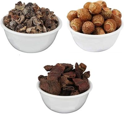 ORGANIC HERBS DRY AMLA , REETHA, SHIKAKAI 150 GM (50 GM EACH)
