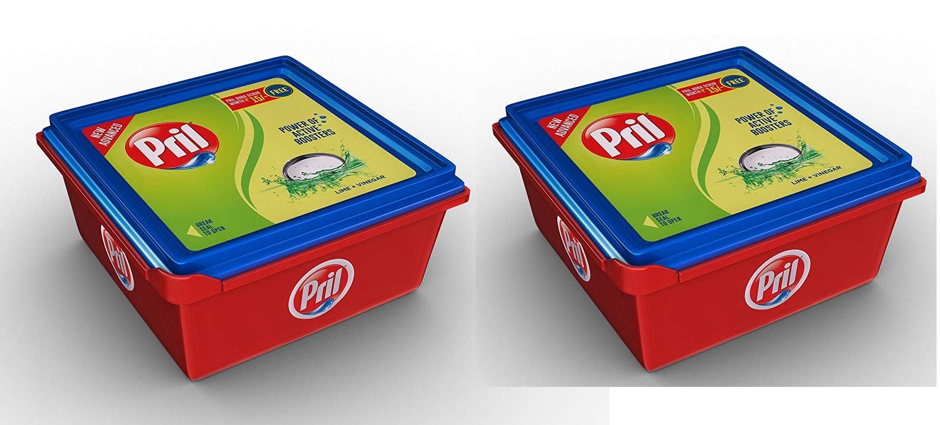 Pril Dish Wash Bar - 500 g (Pack of 2) with Free 2 Dura Scrub