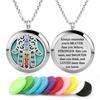 7 Chakra Aromatherapy Essential Oil Diffuser Necklace Stainless Steel Locket lnspirational Pendant with 24Inch Chain view 1