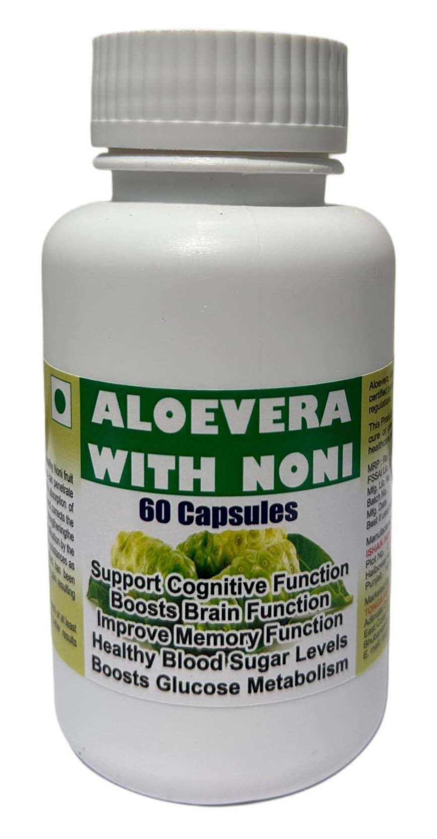 Aloe Vera With Noni Capsule - 60 Capsules (Buy Any Supplement Get The Same 50ml Drops Free)