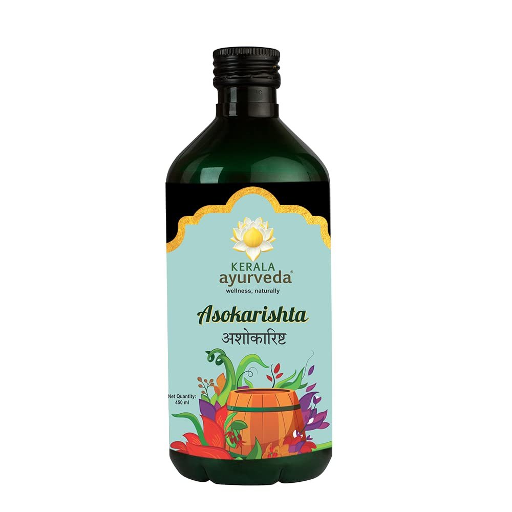 Kerala Ayurveda Asokarishta 450ml | Women's Holistic Wellness| Better Hormonal Health| Relieves Abnormal White Discharge | Ayurvedic Uterine Tonic| Soothes Hot Flashes | No Artificial Flavors | With Asoka, Utpala, Triphala, Amrasthi, Vasa, Chandana,