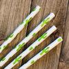Cactus Themed Paper Straws - Green White Succulents - 100 Pack view 2