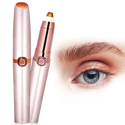 Eyebrow Trimmer for Women Eyebrow Hair Remover Electric Painless Ficial Hair Remover(Battery NOT Included) (Rose Gold)