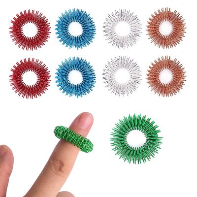 ACI Acupressure India Cool Hand Sujok Finger Ring Set - Pack of 10