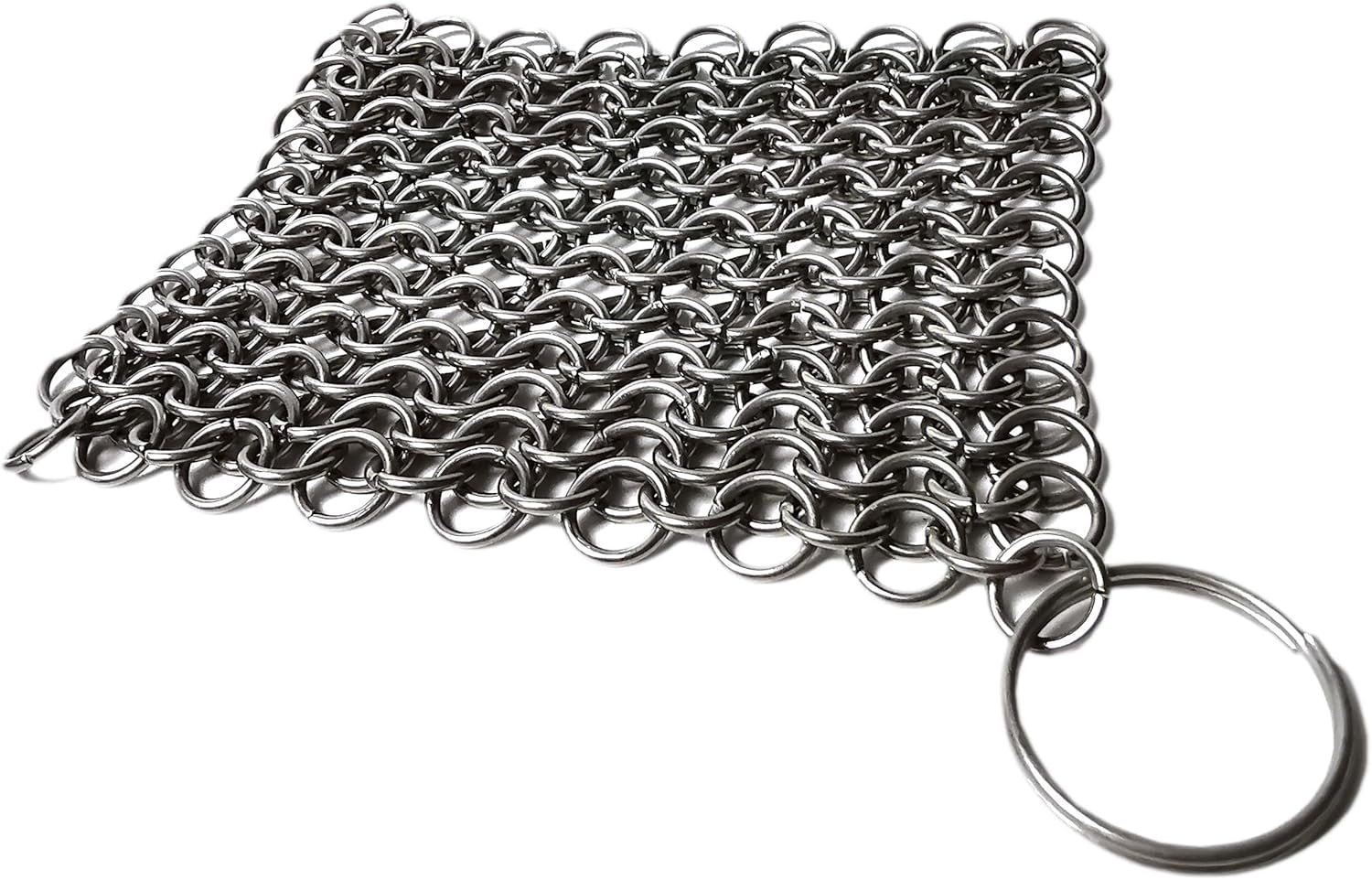Mythrojan cm Scrubber - 4" Chainmail Scrubber - for Cast Iron Stainless Steel Hard Anodized Cookware and Other Pots & Pans