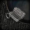 Mythrojan cm Scrubber - 4" Chainmail Scrubber - for Cast Iron Stainless Steel Hard Anodized Cookware and Other Pots & Pans view 4